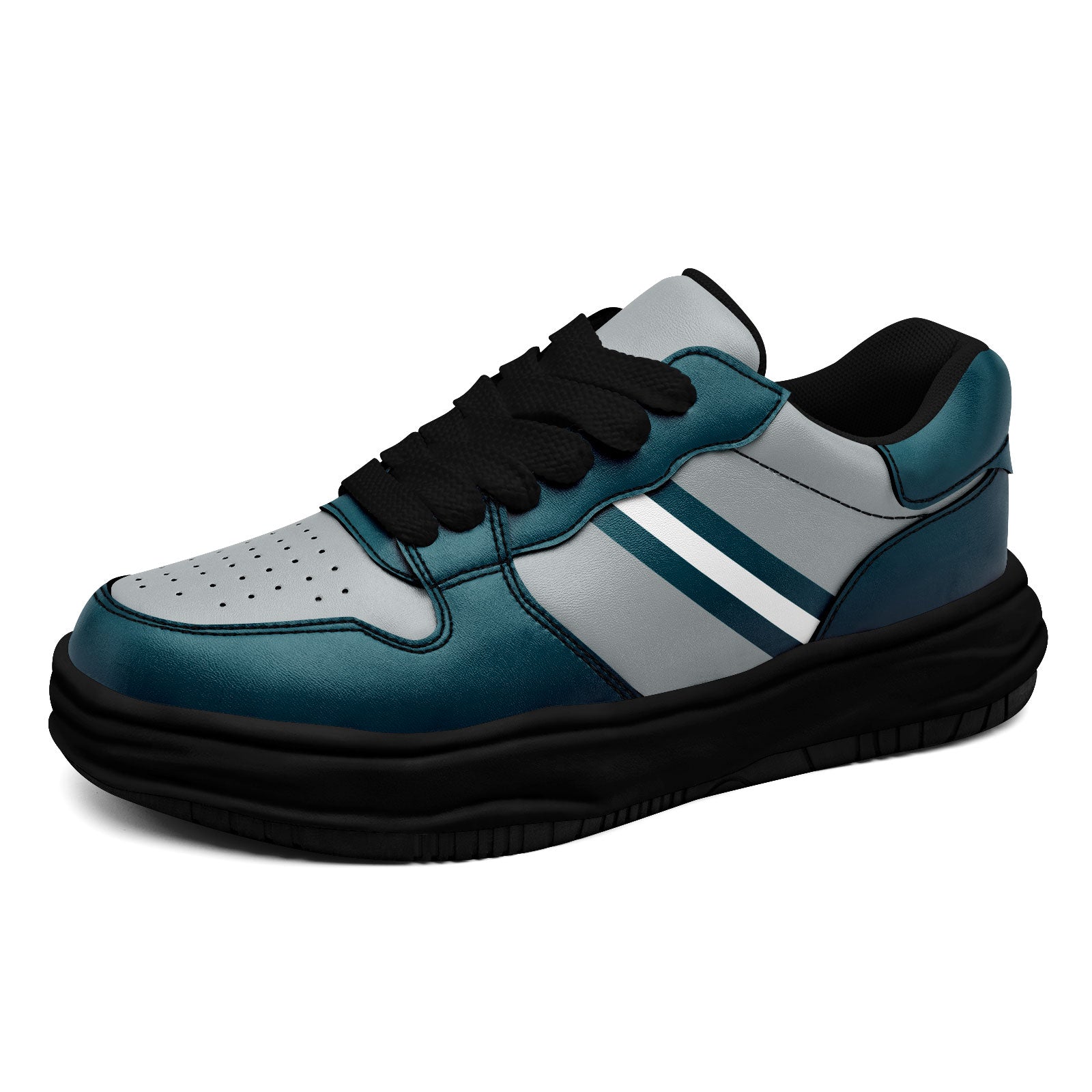 Custom Green Gray Philadelphia Shoes Personalized Sneaker FN032-D020389-23