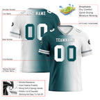 Custom White Green Pennsylvania Personalized Authentic Football Jersey FBJ02-D028017-12