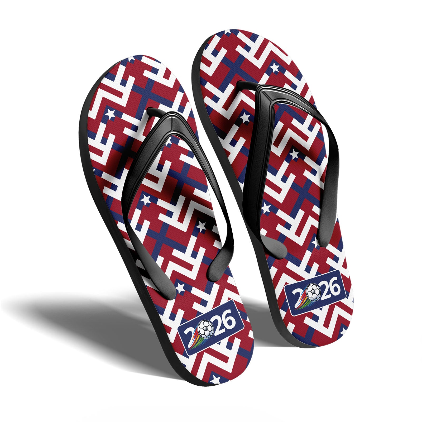 Custom United States 2026 World Cup Sneakers DIY Country Flag Running Shoes Lightweight Sport Shoes Gift for Football Fans Personalized Team Name and Logo FN058-F028041-13