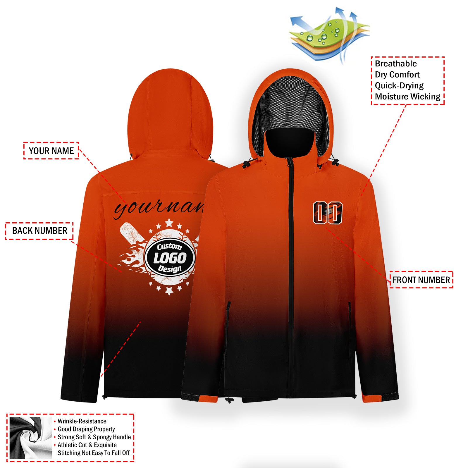 Custom Baseball Outerwear and Hat Combo Offer Personalized Combo ZH-E025020-4