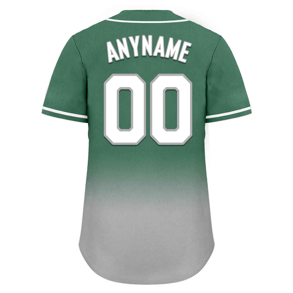 Custom Green Grey Fade Fashion Personalized Authentic Baseball Jersey BSBJ01-D0a70c9