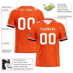 Custom Orange Blue Denver Football Jersey and Firesoul Sports Shoes Combo Offer Personalized Combo ZH-D020273-10