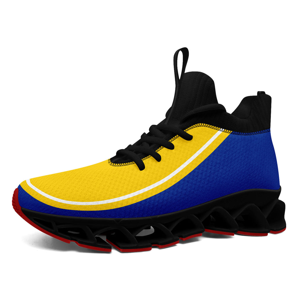 Custom Blue Yellow Maxsoul Shoes Personalized Sneaker FN030XD-D020388-25