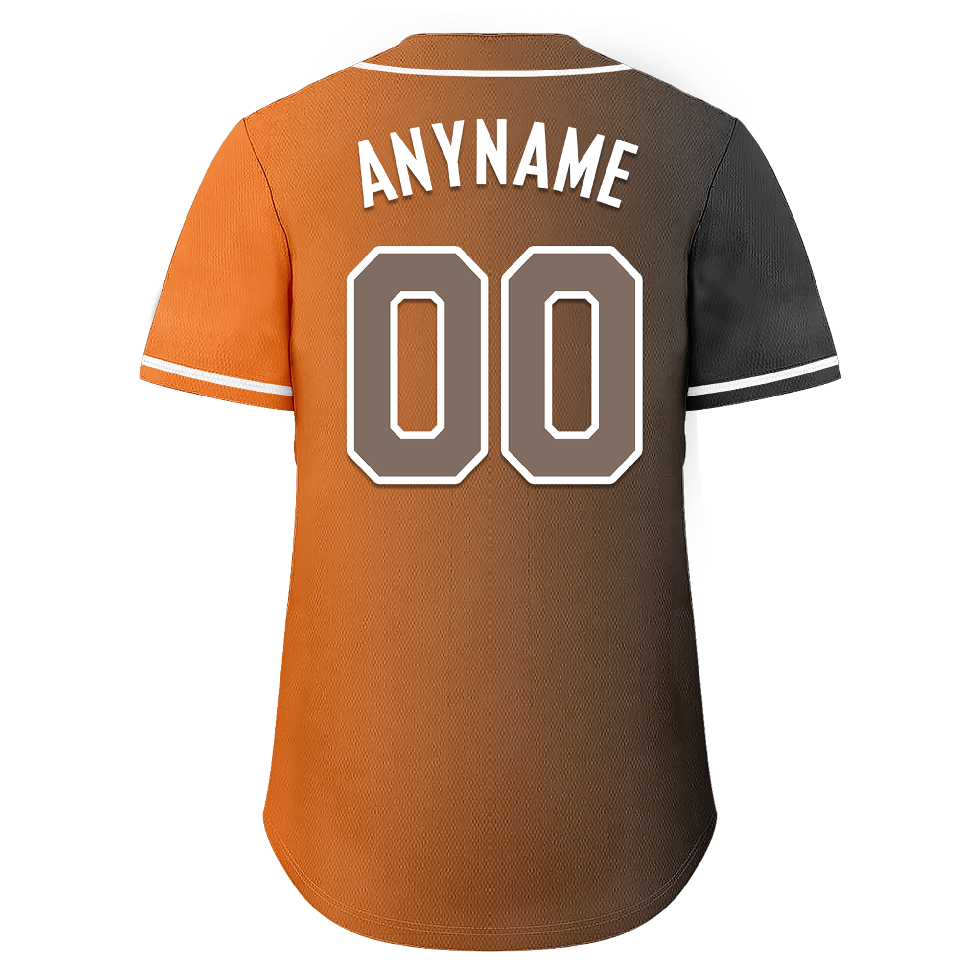 Custom Grey Orange Gradient Fashion Personalized Authentic Baseball Jersey BSBJ01-D0a7097