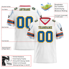 Custom White Pittsburgh Football Jersey and Sports Shoes Combo Offer Personalized Combo ZH-D025008-31