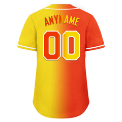 Custom Orange Yellow Gradient Fashion Personalized Authentic Baseball Jersey BSBJ01-D0a707e