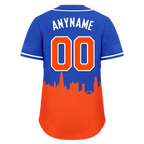 Custom Blue Orange City Edition Personalized Authentic Baseball Jersey BSBJ01-D017128