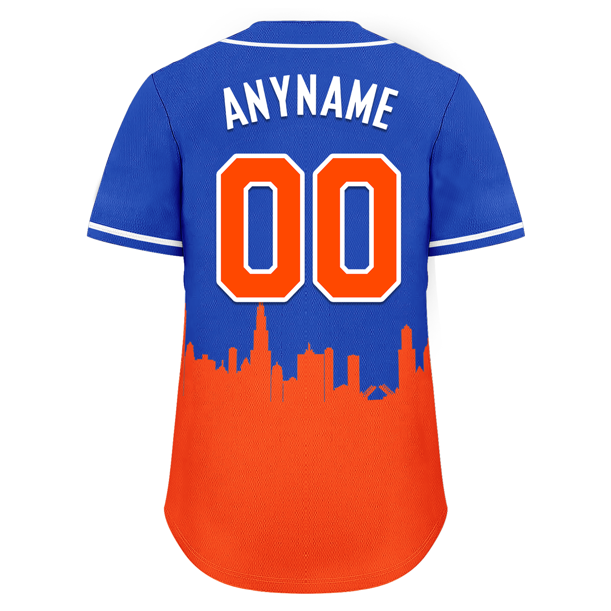 Custom Blue Orange City Edition Personalized Authentic Baseball Jersey BSBJ01-D017128