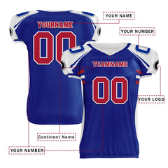 Custom Blue White New York High-Performance American Football Jersey FBJ06-D023001-21