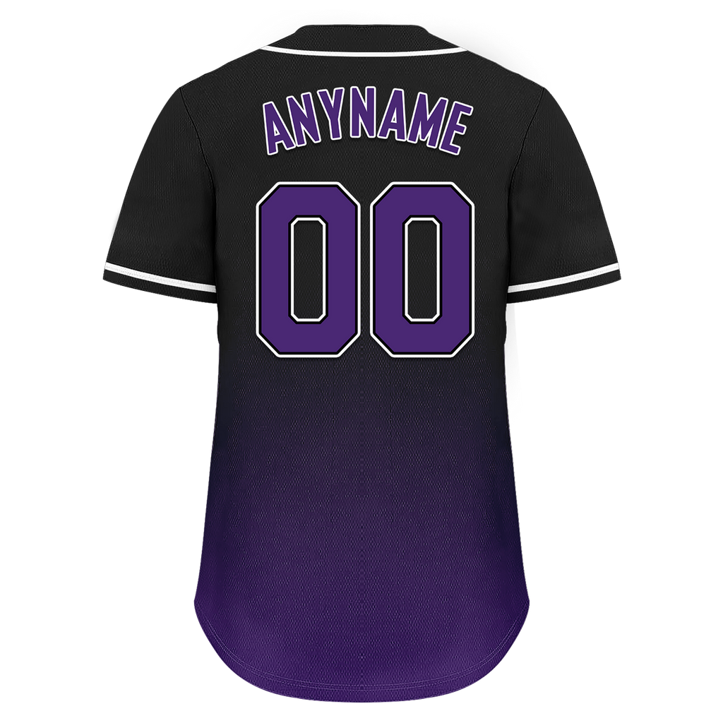Custom Black Purple Fade Fashion Personalized Authentic Baseball Jersey BSBJ01-D0a70d0