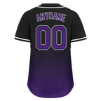 Custom Black Purple Fade Fashion Personalized Authentic Baseball Jersey BSBJ01-D0a70d0