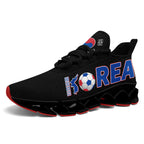 Custom South Korea 2026 World Cup Sneakers DIY Country Flag Running Shoes Lightweight Sport Shoes Gift for Football Fans Personalized Team Name and Logo FN003XD-F009063-2