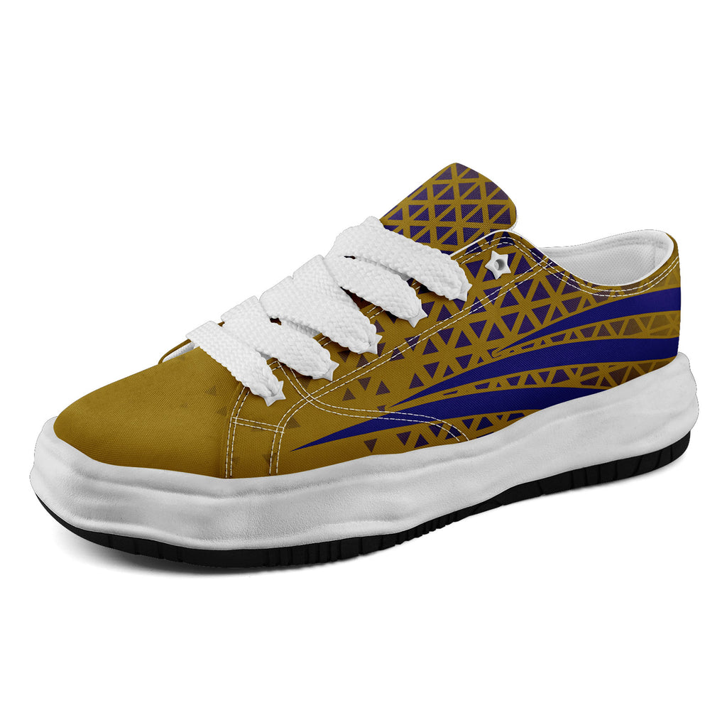 Custom Blue Yellow Maryland Football Jersey and Sports Shoes Combo Offer Personalized Combo ZH-D023031-2
