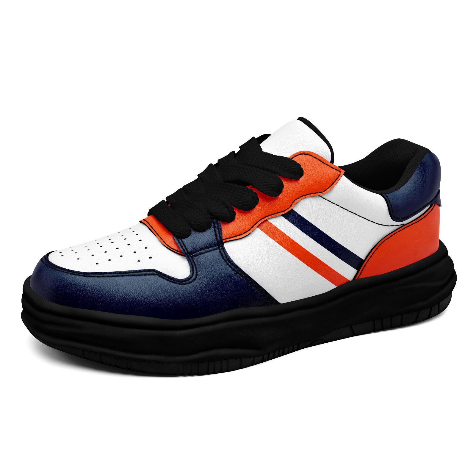 Custom Blue Orange Denver Shoes Personalized Sneaker FN032-D020389-10
