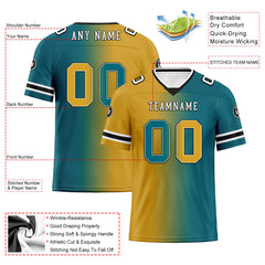 Custom Green Yellow Florida Personalized Authentic Football Jersey FBJ02-D028017-24