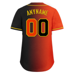 Custom Orange Black Gradient Fashion Personalized Authentic Baseball Jersey BSBJ01-D0a7aa8