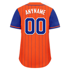 Custom Orange Blue Stripe Fashion Personalized Authentic Baseball Jersey BSBJ01-D017249