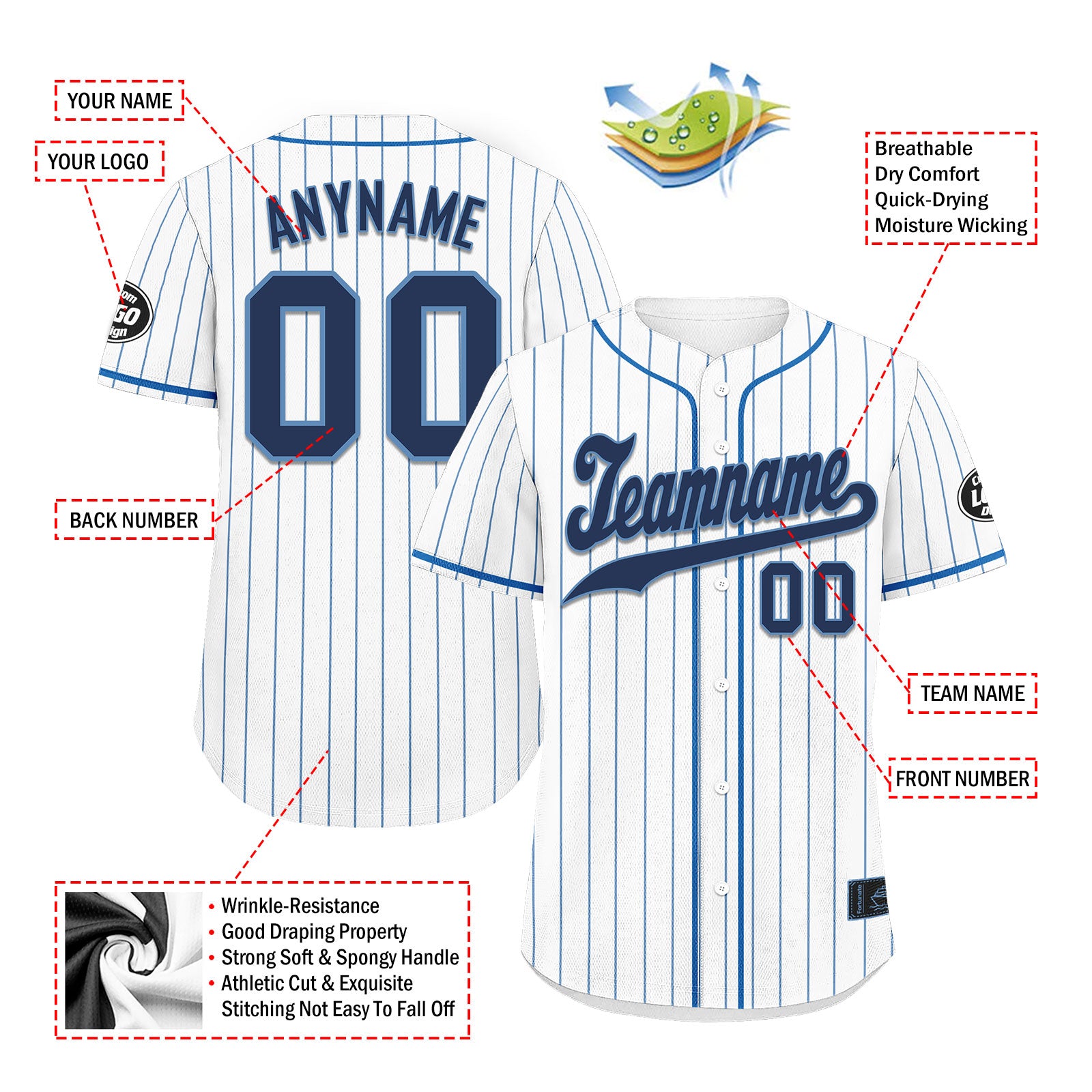 Custom Stripe Fashion Personalized Authentic Baseball Jersey BSBJ01-E025078-16