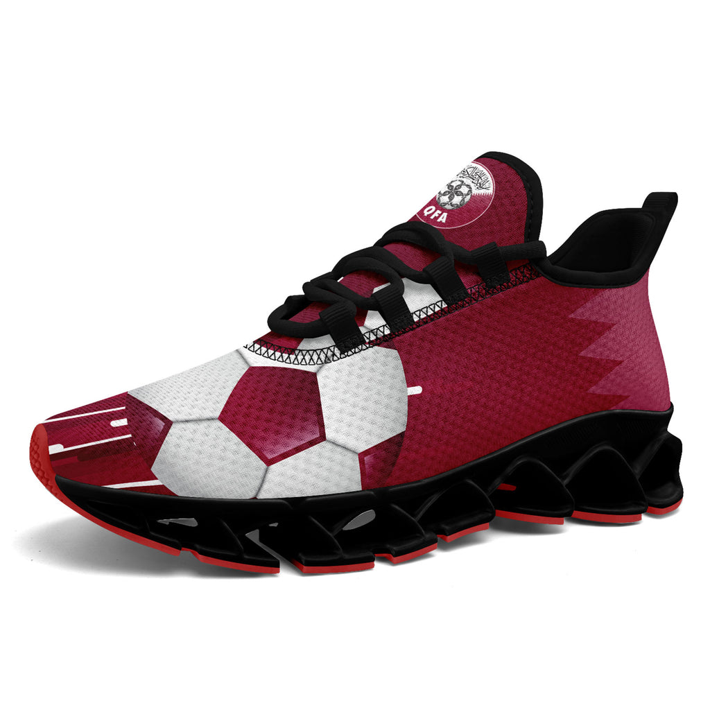 Custom Qatar 2026 World Cup Sneakers DIY Country Flag Running Shoes Lightweight Sport Shoes Gift for Football Fans Personalized Team Name and Logo FN003XD-F020030-3