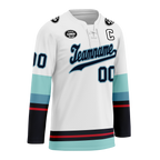 Custom White Blue Personalized Hockey Jersey HCKJ01-D0a70da