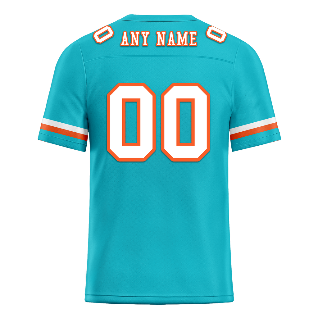 Custom Cyan Classic Style Personalized Authentic Football Jersey FBJ02-bd0a70ba