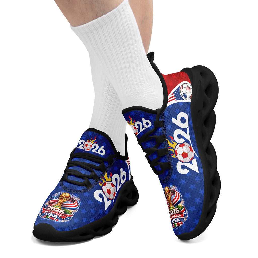 Custom United States 2026 World Cup Sneakers DIY Country Flag Running Shoes Lightweight Sport Shoes Gift for Football Fans Personalized Team Name and Logo FN003-F028035-5