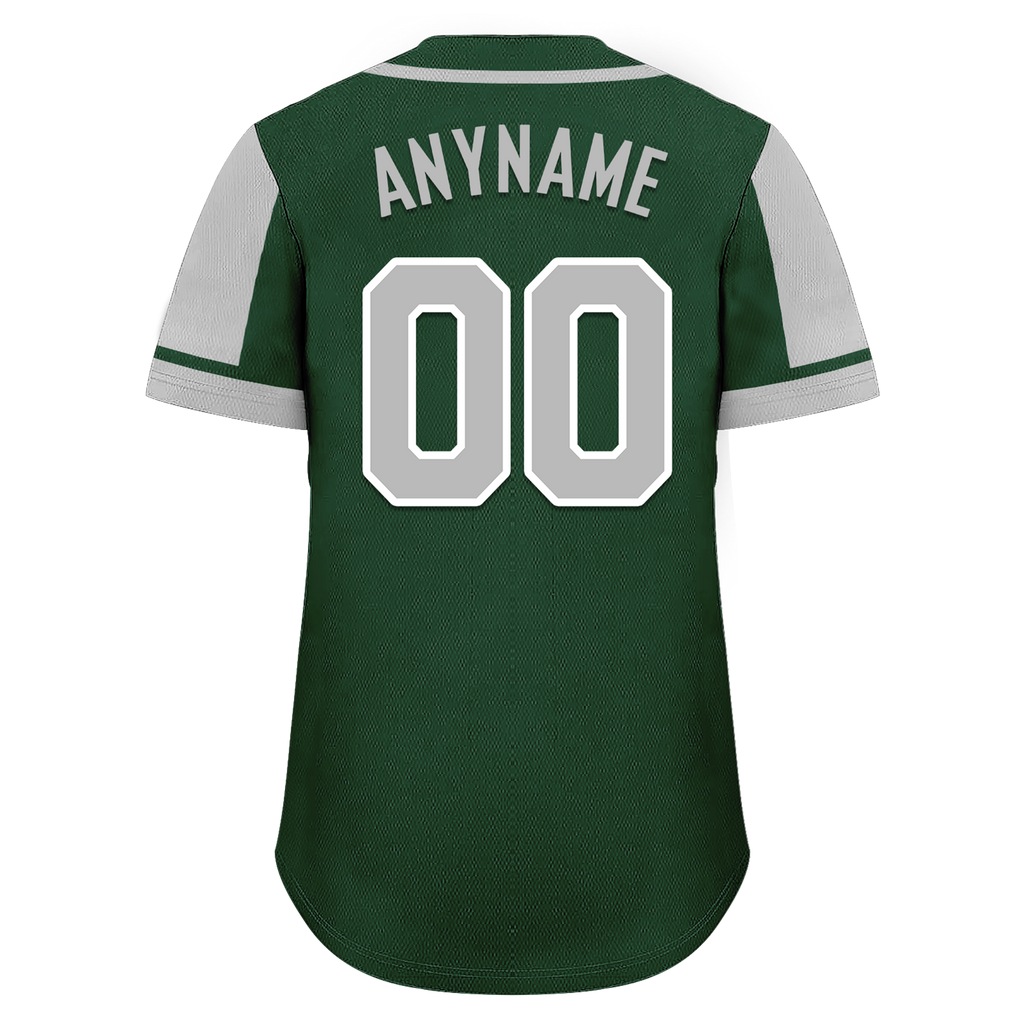 Custom Green Gray Raglan Sleeves Personalized Authentic Baseball Jersey BSBJ01-D017174