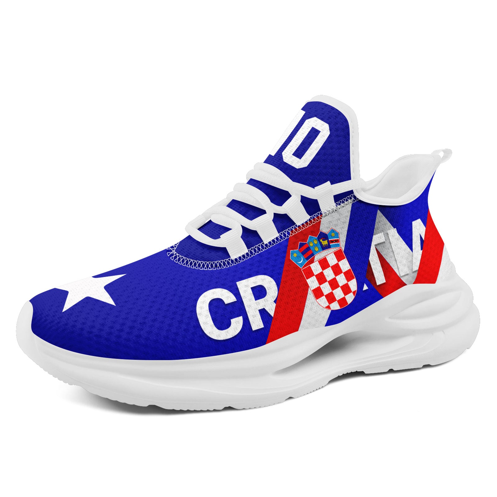 Custom Croatia 2026 World Cup Sneakers DIY Country Flag Running Shoes Lightweight Sport Shoes Gift for Football Fans Personalized Team Name and Logo FN079-F009105-4