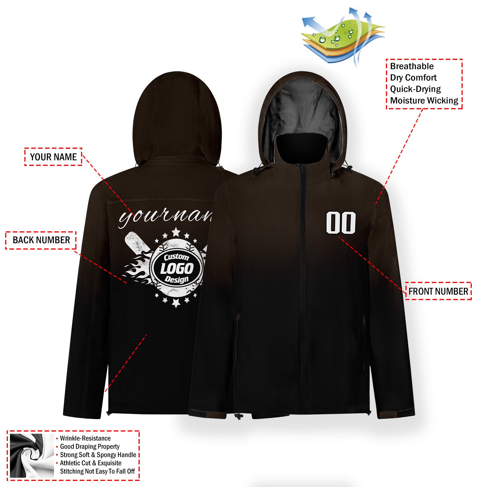 Custom Baseball Outerwear and Hat Combo Offer Personalized Combo ZH-E025020-23