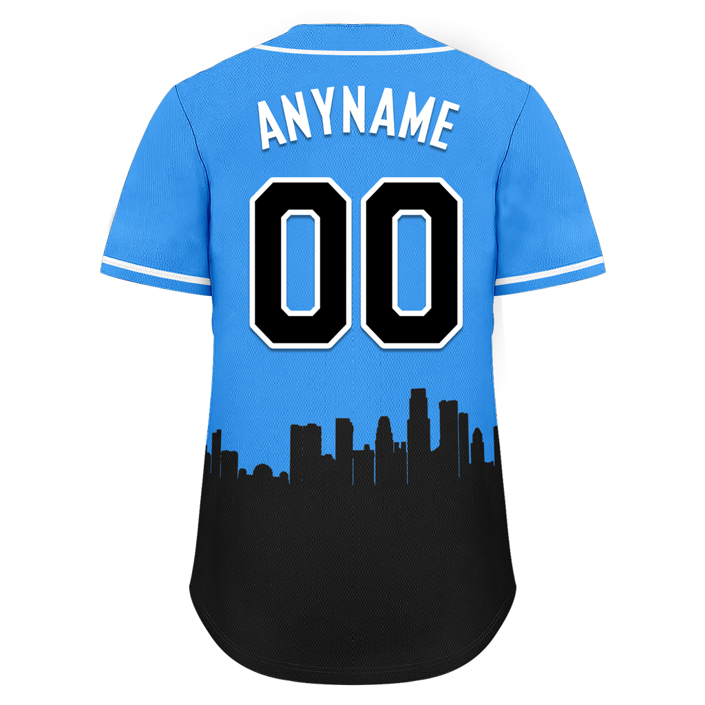 Custom Blue Black City Edition Personalized Authentic Baseball Jersey BSBJ01-D017132