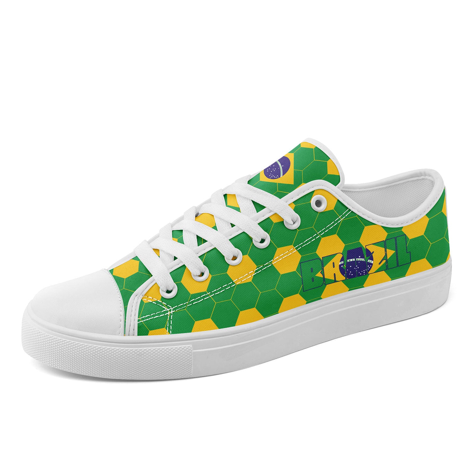 Custom 2026 World Cup Brazil Sneakers DIY Country Flag Running Shoes Lightweight Sport Shoes Gift for Football Fans Personalized Team Name and Logo FN027-F027054-5