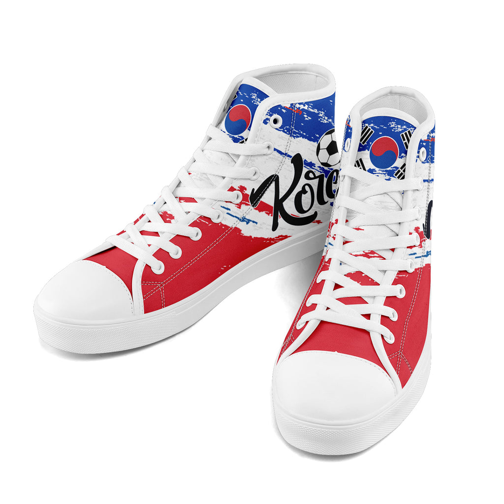 Custom South Korea 2026 World Cup Sneakers DIY Country Flag Running Shoes Lightweight Sport Shoes Gift for Football Fans Personalized Team Name and Logo FN024-F009070-2