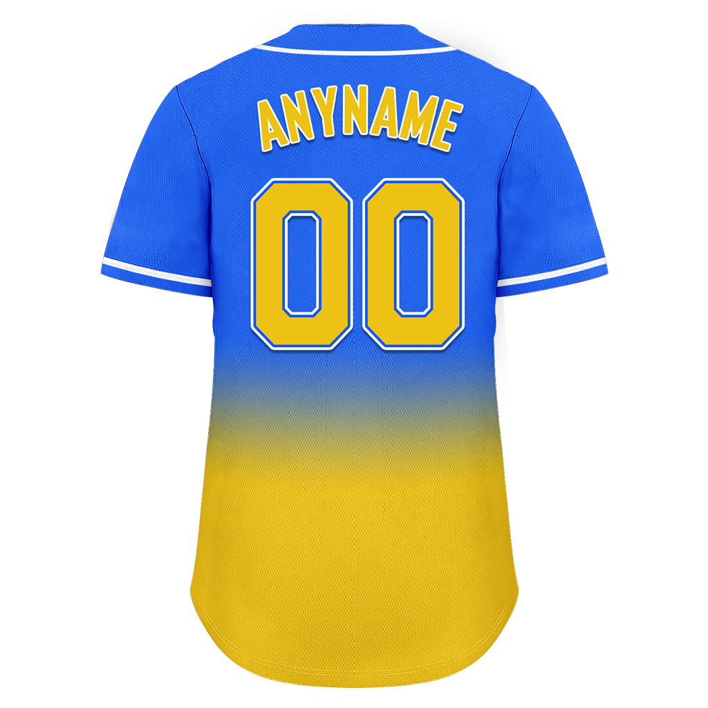 Custom Blue Yellow Fade Fashion Personalized Authentic Baseball Jersey BSBJ01-D0a70c0