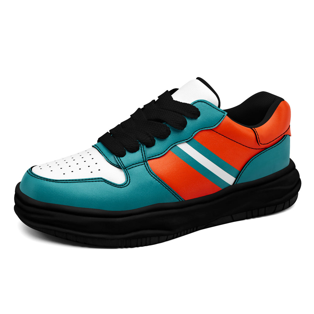 Custom Green Orange Miami Shoes Personalized Sneaker FN032-D020389-24
