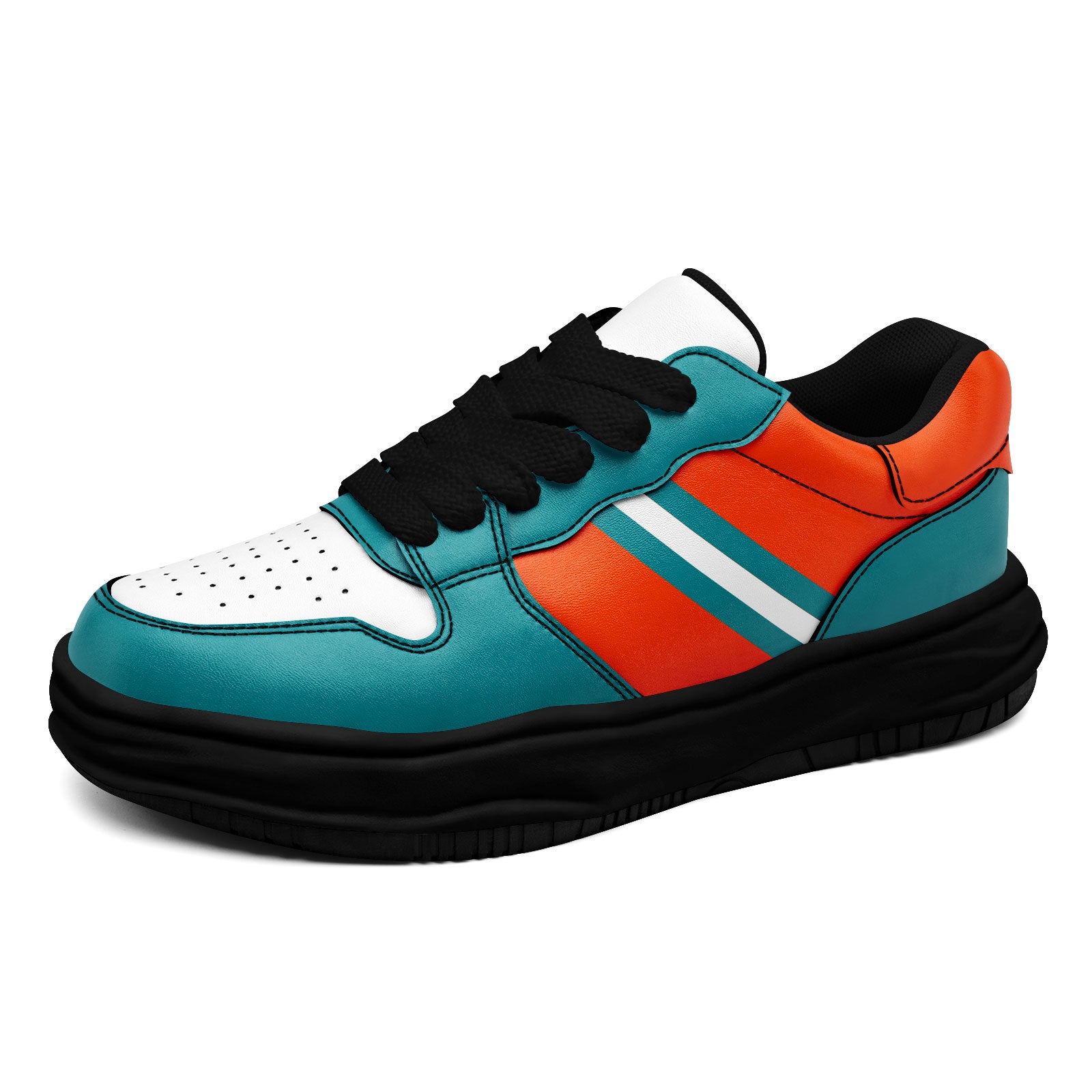 Custom Green Orange Miami Shoes Personalized Sneaker FN032-D020389-24