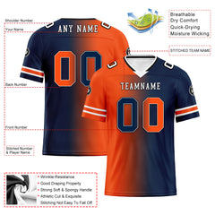 Custom Blue Orange Colorado Personalized Authentic Football Jersey FBJ02-D028017-21