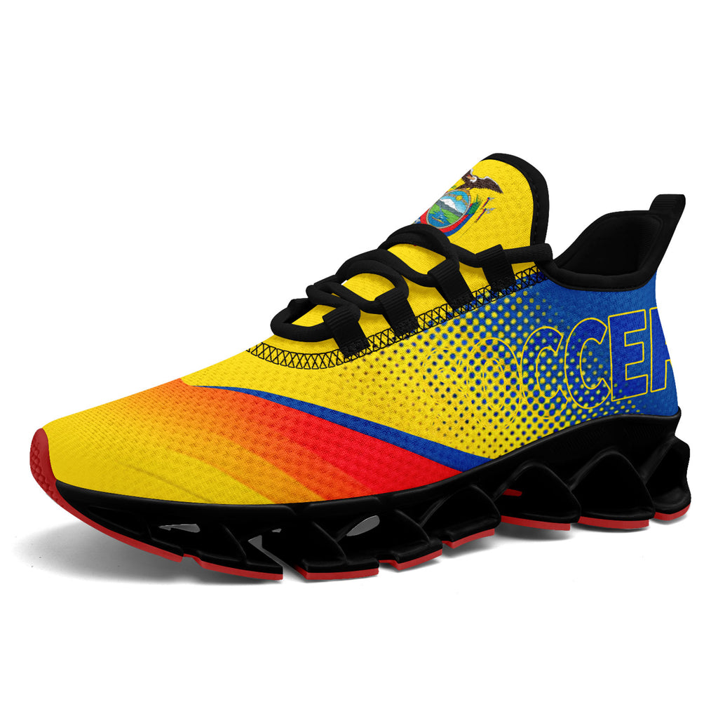 Custom Ecuador 2026 World Cup Sneakers DIY Country Flag Running Shoes Lightweight Sport Shoes Gift for Football Fans Personalized Team Name and Logo FN003XD-F009092-3