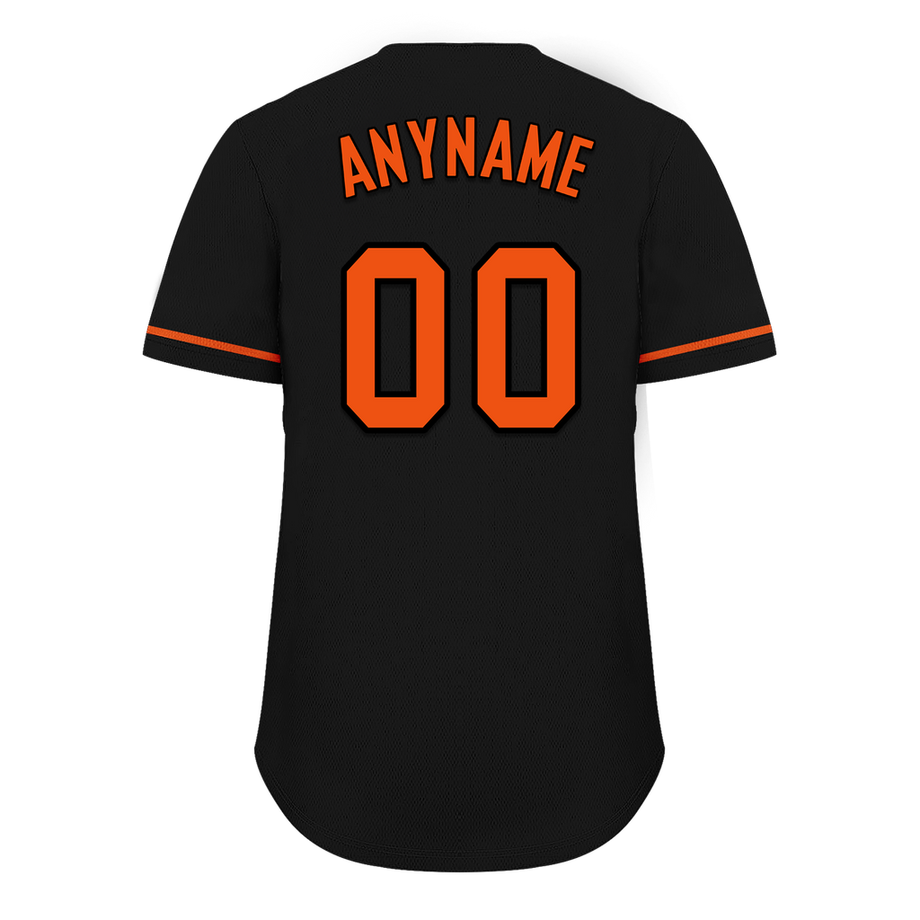 Custom Black Orange Classic Style Orange Personalized Authentic Baseball Jersey BSBJ01-bd0fa0b