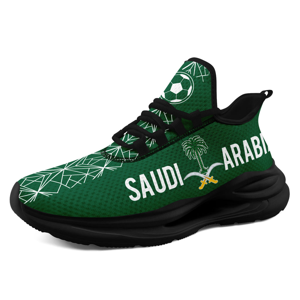 Custom Saudi Arabia 2026 World Cup Sneakers DIY Country Flag Running Shoes Lightweight Sport Shoes Gift for Football Fans Personalized Team Name and Logo FN079-F009093-3