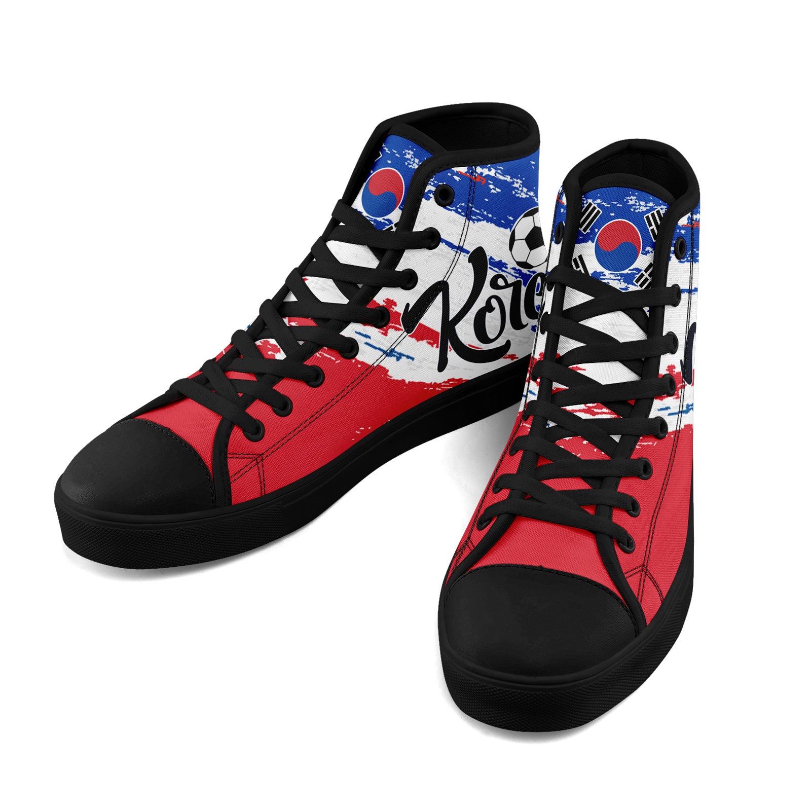 Custom South Korea 2026 World Cup Sneakers DIY Country Flag Running Shoes Lightweight Sport Shoes Gift for Football Fans Personalized Team Name and Logo FN024-F009070-2