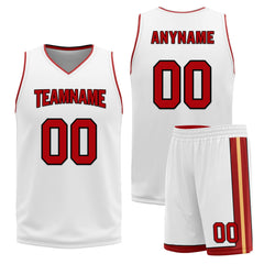 Custom Red White Miami City Edition Personalized Reversible Basketball Set Sports Basketball Jersey BBJ01R-D0610-16