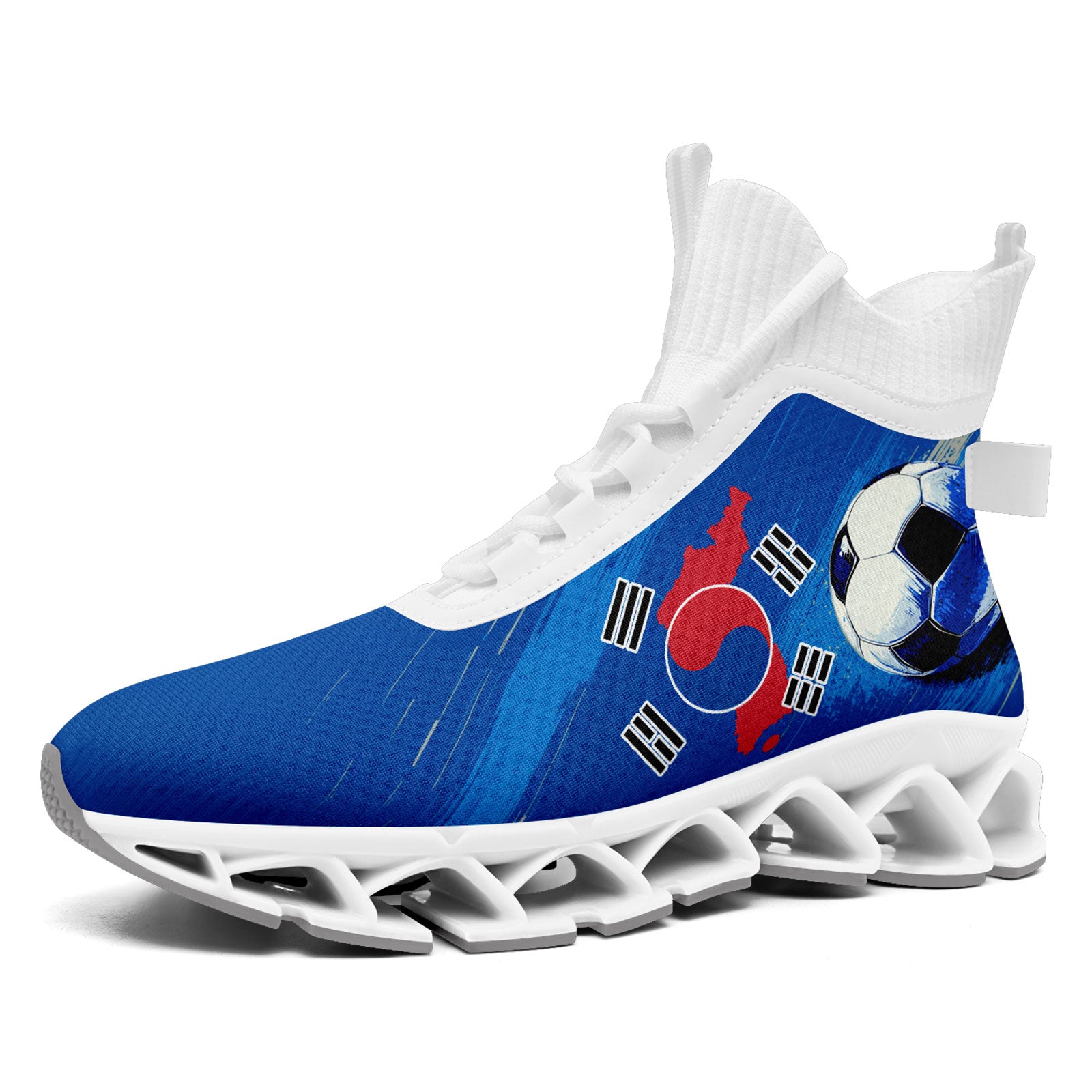 Custom South Korea 2026 World Cup Sneakers DIY Country Flag Running Shoes Lightweight Sport Shoes Gift for Football Fans Personalized Team Name and Logo FN029XD-F009084-5