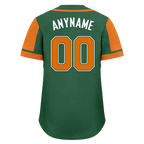 Custom Green Orange Raglan Sleeves Personalized Authentic Baseball Jersey BSBJ01-D017208
