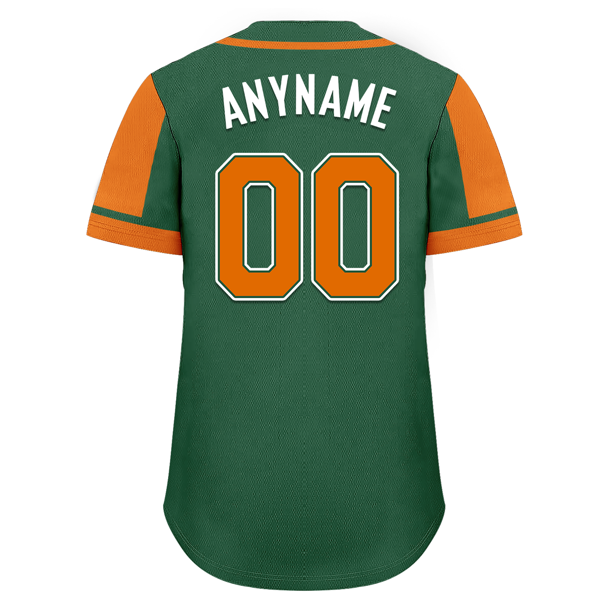 Custom Green Orange Raglan Sleeves Personalized Authentic Baseball Jersey BSBJ01-D017208