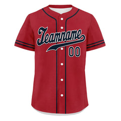 Custom Red Classic Style Black Personalized Authentic Baseball Jersey UN002-bd0b00d8-f