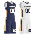Custom Blue White Classic Style Reversible Basketball Uniform Personalized Ordinary BBJR-D017050