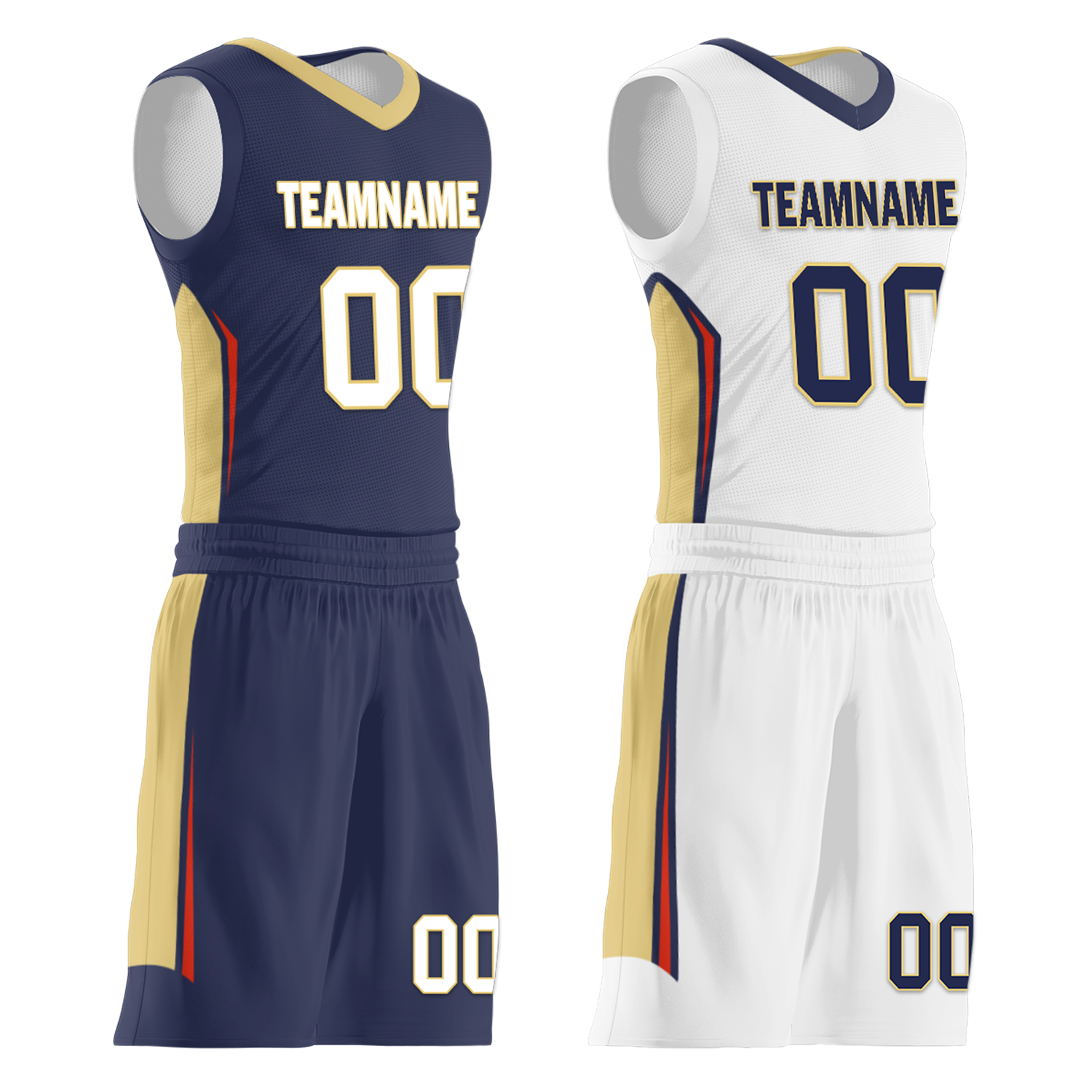 Custom Blue White Classic Style Reversible Basketball Uniform Personalized Ordinary BBJR-D017050