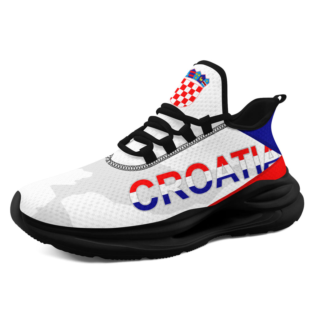 Custom Croatia 2026 World Cup Sneakers DIY Country Flag Running Shoes Lightweight Sport Shoes Gift for Football Fans Personalized Team Name and Logo FN079-F009105-1