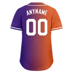 Custom Orange Purple Gradient Fashion Personalized Authentic Baseball Jersey BSBJ01-D0a7a08