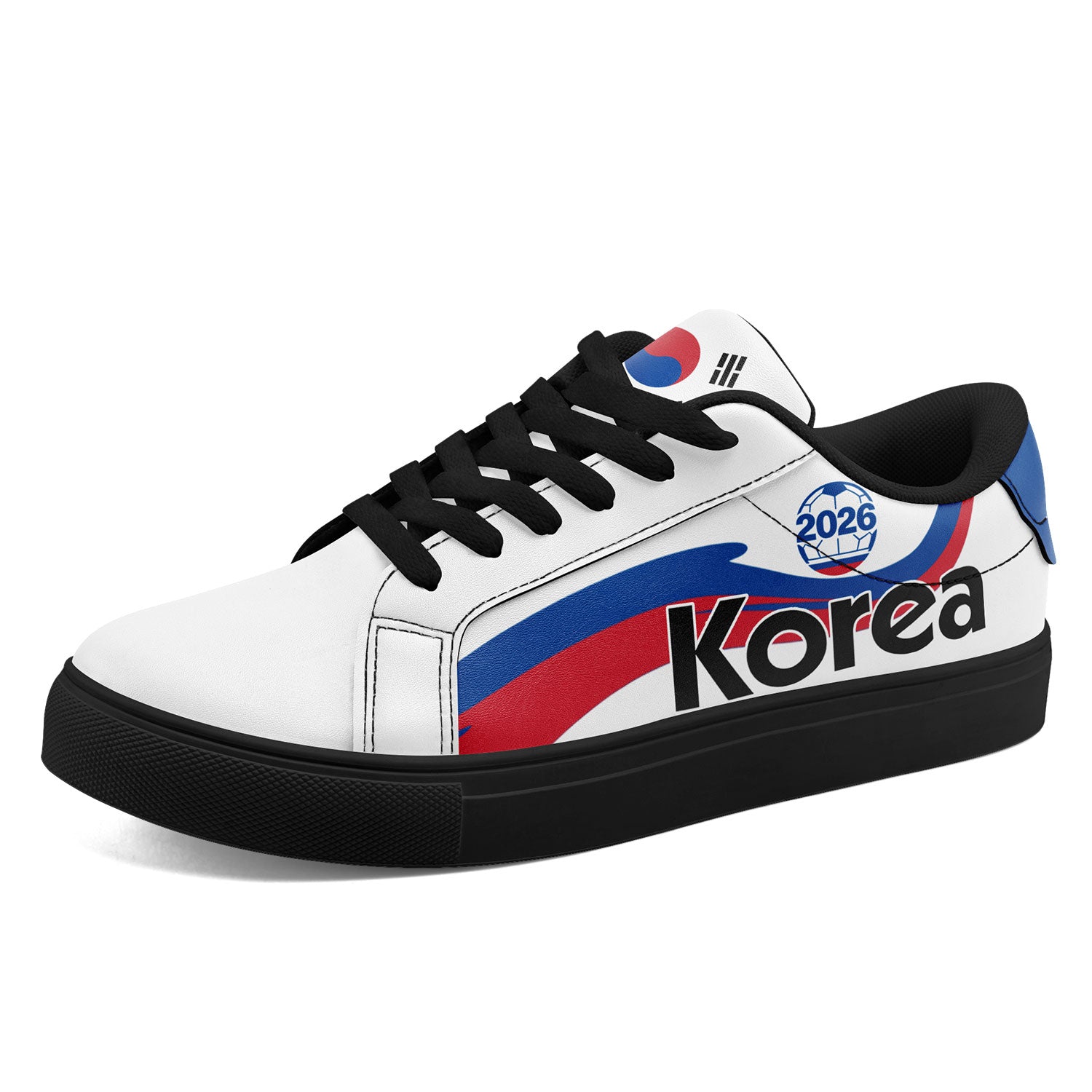 Custom South Korea 2026 World Cup Sneakers DIY Country Flag Running Shoes Lightweight Sport Shoes Gift for Football Fans Personalized Team Name and Logo FN023-F009080-3